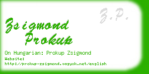 zsigmond prokup business card